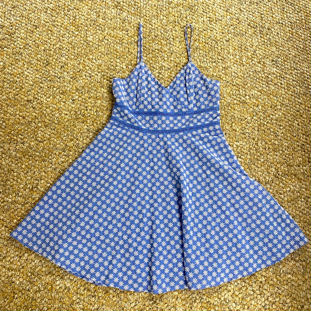NWT Blue/Chambray Floral Dress from Francesca’s